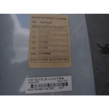 INDRAMAT Egypt India REXROTH SERVO DRIVE HDS03.2-W075N HDS032-W075N W/ DSS2.1 REV K11/00