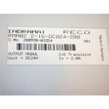 UP USA Australia TO 4 BOSCH REXROTH INDRAMAT OUTPUT MODULE 24V RMA02.2-16-DC024-200