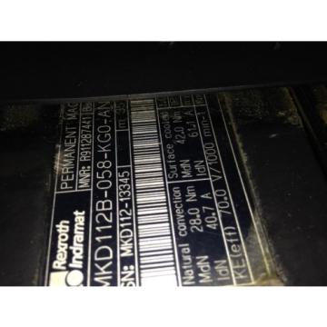 REXROTH China Japan INDRAMAT MKD112B-058-KG0-AN MOTOR &amp; LEM-RB112C2XX COOLING FAN USED (2F)