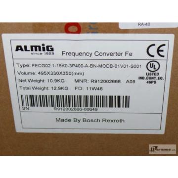 Bosch Korea India Rexroth FECG02.1-15K0-3P400-A-BN-MODB-01V01-S001 Frequency converter