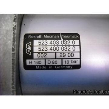 New Singapore Canada Rexroth Pneumatik Mecman Cylinder, 160 Stroke, 10 Bar, 523 403 032 0