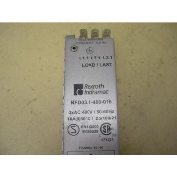 Rexroth India Egypt Indramat Power Line Filter NFD03.1-480-016