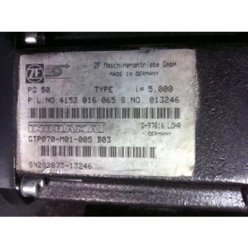 BOSCH Korea Egypt REXROTH INDRAMAT ZF PG 50 GEARBOX MODEL GTP070-M01-005 B03 RATIO 5