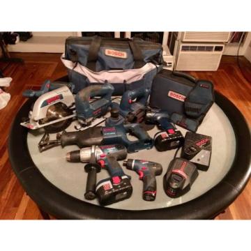 Bosch 18V Cordless 6-Tool Combo Kit Plus 10.8V Mini Driver/Drill