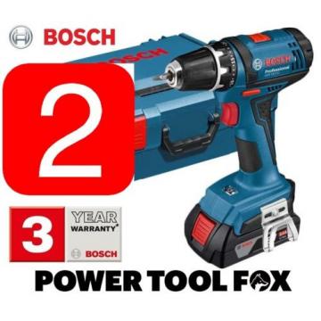 2 x Bosch GSR 18-2-Li PLUS LS PRO Combi Cordless Drills 06019E6170 3165140817769