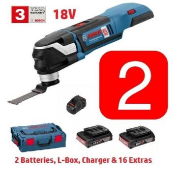 2 x Bosch GOP18V-28 Cordless Multi-Tool L-Boxx + Extras 06018B6070 3165140842617