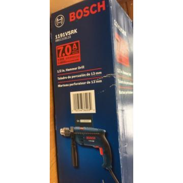 Bosch Hammer Drill #1191VSRK  7 Amps, 1/2 Keyed Chuck, 3000 Rpm  New