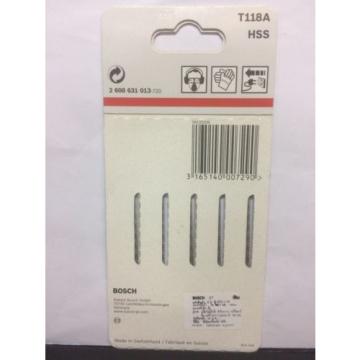 BOSCH JIG SAW BLADE T118A for Metal 1.1-1.50 mm. HSS Swiss Made pack sale (5pcs)