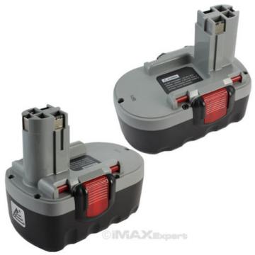 2 x 18V Extended 3.0AH Ni-Mh Batteries for BAT180 + Universal charger for Bosch