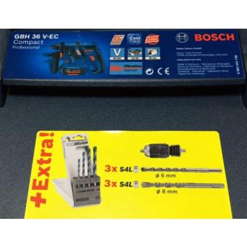 Tassellatore Bosch GBH 36 V-EC 2 batterie + accessori in l-box + mandrino + punt