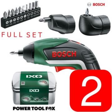 2 x Sets Bosch IXO-V Lithium ION Cordless Screwdriver 06039A8072 3165140800051*