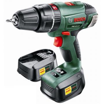 Bosch 18V Li-ion Cordless Hammer Drill Kit (Drill + Batteries + Charger)