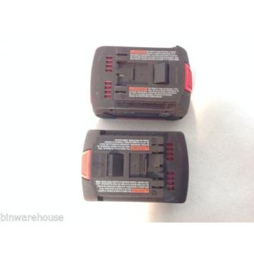 2 (TWO) Bosch BAT620 18V 18 Volt Fatpack Hc Batteries Lithium Ion 4.0 Ah Used