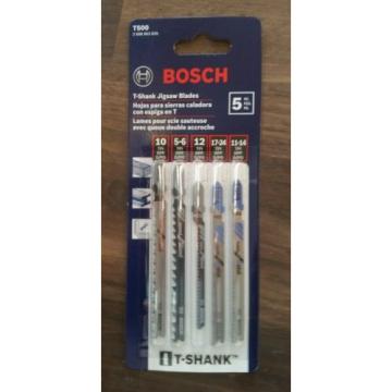 BOSCH T500 JIGSAW BLADE ASSORTMENT  T-SHANK  JIGSAW BLADES PACK OF 5 NEW