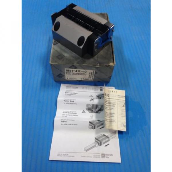 NEW Korea china REXROTH 1851-412-10 LINEAR RUNNER BLOCK ROLLER RAIL / D-97419 BEARING (U3) #1 image