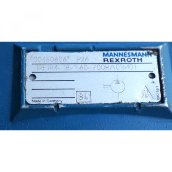 NEW Mexico India MANNESMAN REXROTH 1PF1R4-18/1,60-700RA01M01 PISTON HYDRAULIC PUMP 00450606 #5 image