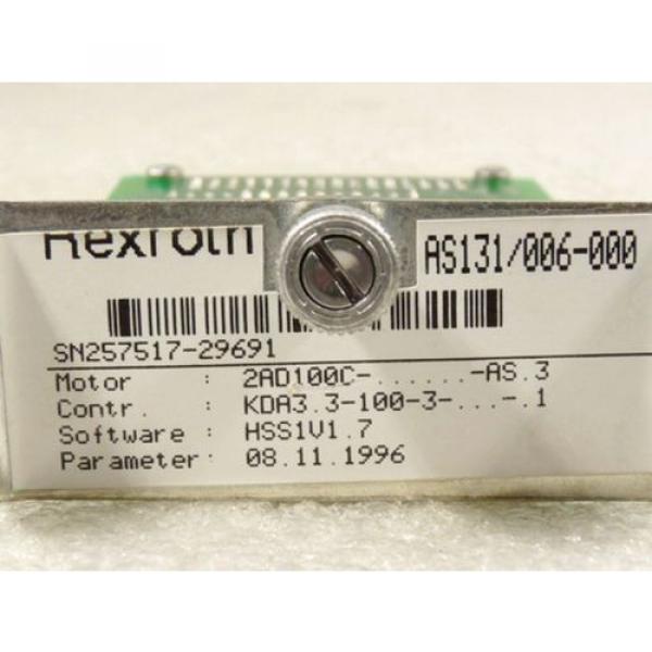 Rexroth Dutch Canada AS131/006-000 Programmiereinschub für Motor 2AD 100C - … - AS . 3 #2 image