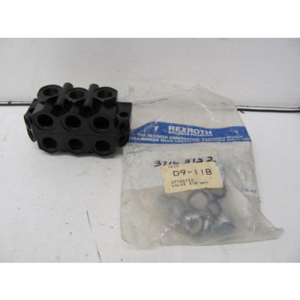 REXROTH Greece Canada VALVE BODY MANIFOLD 3/8&#034; NPT D9-11B NEW #1 image