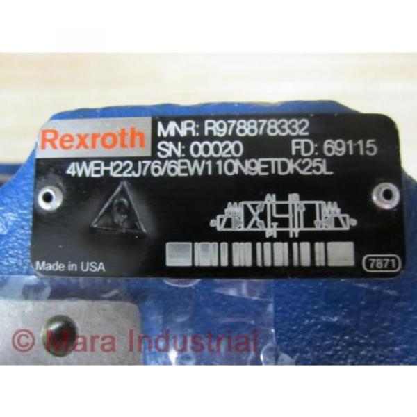 Rexroth Singapore France Bosch R978878332 Valve 4WEH22J76/6EW110N9ETDK25L - New No Box #2 image