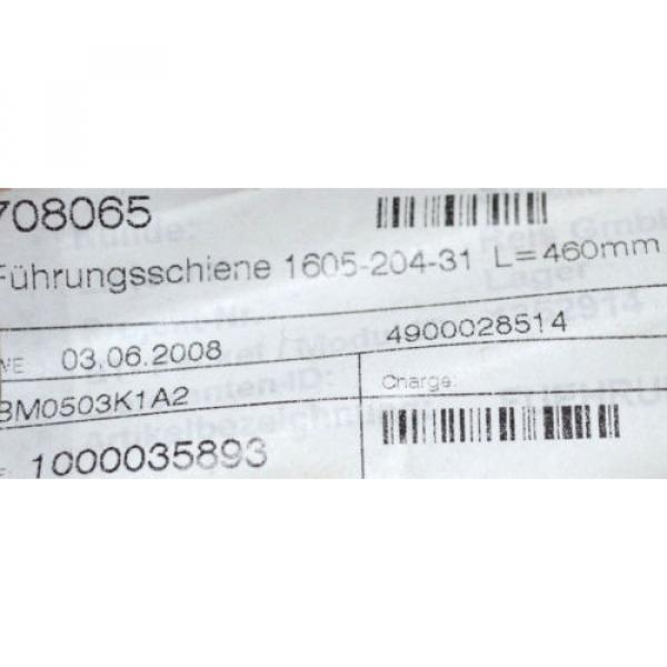 BOSCH India Singapore REXROTH R1605-204-31 Linearschiene 460mm Führungsschiene Linearführung NEU #4 image