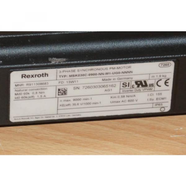 Rexroth India France MSK030C-0900-NN-M1-UG0-NNNN  Servomotor #2 image