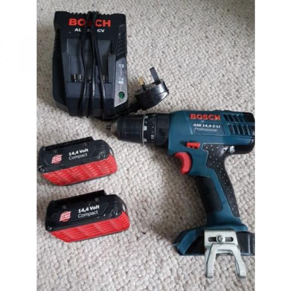 Bosch GSB 14.4-2-Li Professional 14.4v Cordless Combi Drill x2 Batteries #1 image