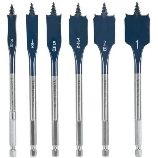 (6-Piece) Bosch Spade Bit Set Wood Hole Drill Cutter Daredevil Durable Standard #2 image