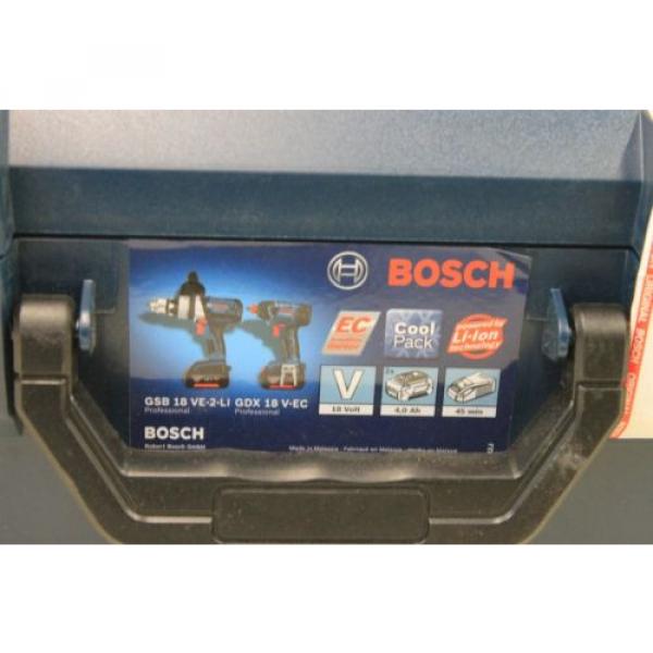 BNIB BOSCH Professional Robust Series Dual Drill Set GDX 18 V-EC/VE-2-LI Bundle #11 image