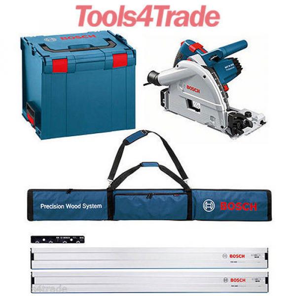 Bosch GKT55GCE Plunge Saw 2xFSN1600 Guide Rail+FSN Connector+Bag+L-BOXX 240V #1 image