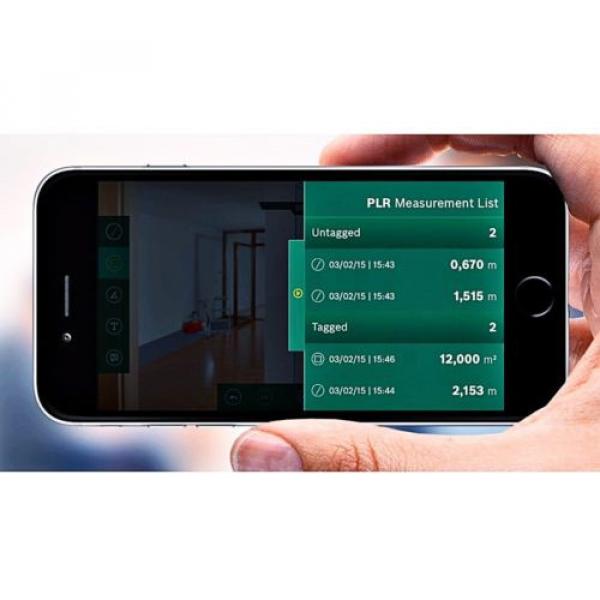 Bosch Range Finder PLR50-C Touch Screen Laser Measuring App Distance Area Volume #10 image