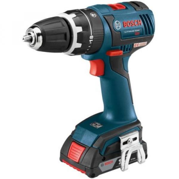 Cordless Hammer Drill Driver Variable Speed EC Brushless 18 Volt Lithium-Ion Kit #1 image