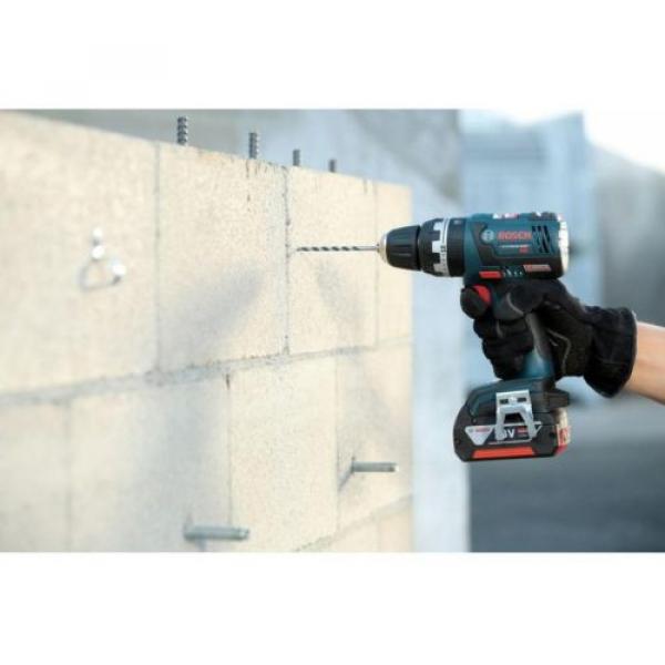 Cordless Hammer Drill Driver Variable Speed EC Brushless 18 Volt Lithium-Ion Kit #4 image