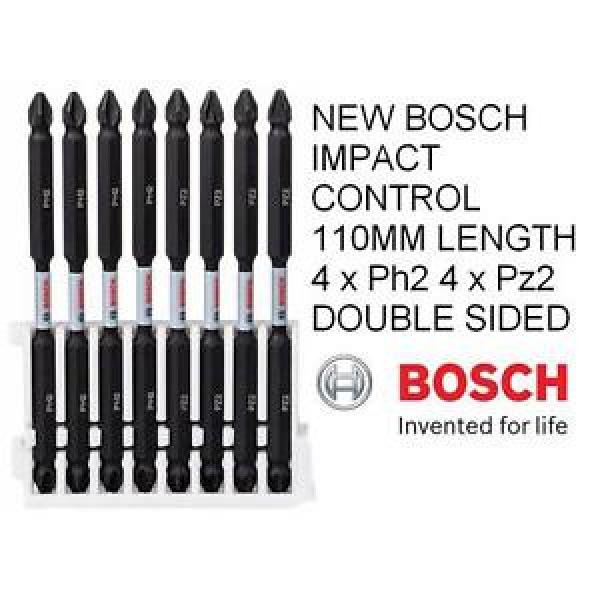 NEW BOSCH IMPACT CONTROL 110MM PH2/PZ2 8pcs SCREWDRIVER BITS IMPACT QUALITY #1 image