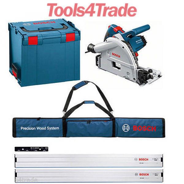 Bosch GKT55GCE Plunge Saw 2xFSN1600 Guide Rail+FSN Connector+Bag+L-BOXX 110v #1 image