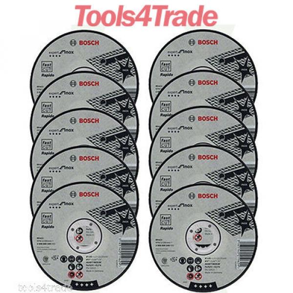 Bosch 230mm 9&#034; Rapido Long Life Inox &amp; Metal Straight Cutting 10 Disc 2608603407 #1 image