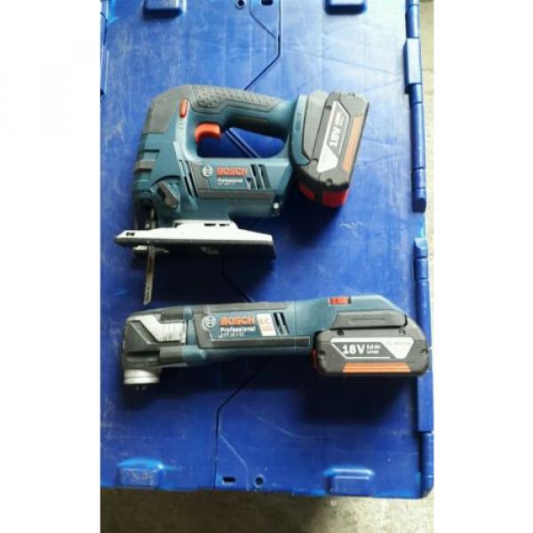 Bosch Jigsaw GST 18V-Li &amp; Multi Cutter GOP 18V-EC  2x Batt #1 image