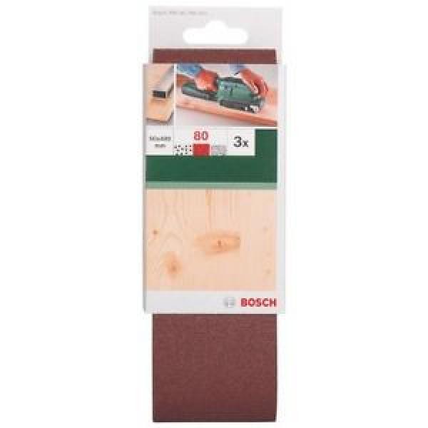 BOSCH 3 Nastri Abrasivi Per Levigatrice Nastro No Fori 60x400mm G80 #1 image