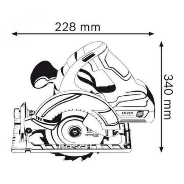 NEW BOSCH GKS 18V-LI PROFESSIONAL 165MM LI-ION CORDLESS CIRCULAR SAW (TOOL ONLY) #3 image