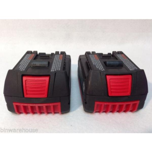 2 (TWO) Bosch BAT620 18V 18 Volt Fatpack Hc Batteries Lithium Ion 4.0 Ah Used #3 image