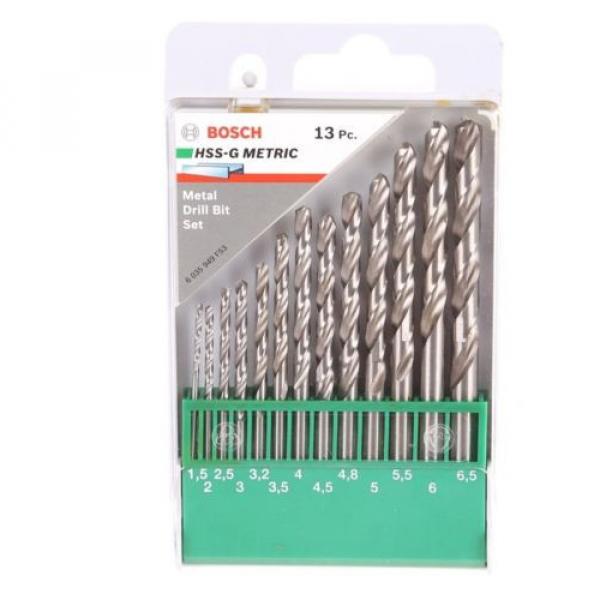 Bosch Metal Drill Bits High Speed Steel-Ground HSS-G Metric 13Pce Set 1.5–6.5mm #1 image