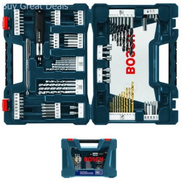 Drill Drive Bit Set 91 Piece Drilling Driving Kit Storage Box Power Tools New #1 image