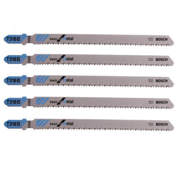 Bosch 5pcs HSS 132mm Jigsaw Blade T318B 14TPI Basic for Metal Cutting #2 image