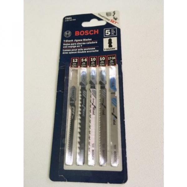 Bosch T501 T-shank Jig saw Set, 5pcs (T118A + T101BR + T101B + T144D + T119BO) #1 image