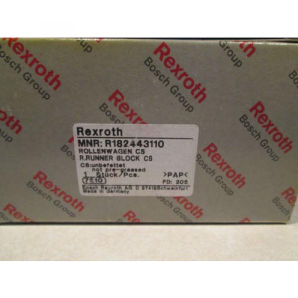 REXROTH Singapore Germany LINEAR SLIDE BEARING R182443110 ROLLENWAGEN R.RUNNER BLOCK CS #1 image